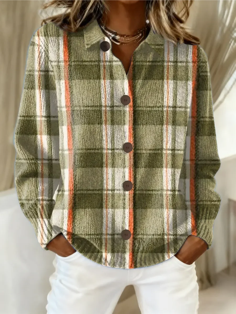 Tijdloze Blouse Met Checkered Design