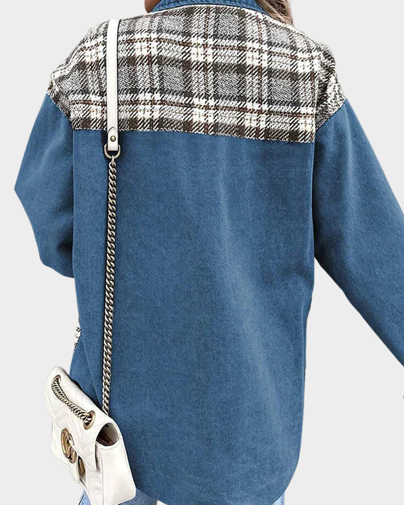 Stylish Vintage-Style Denim Jacket for Women