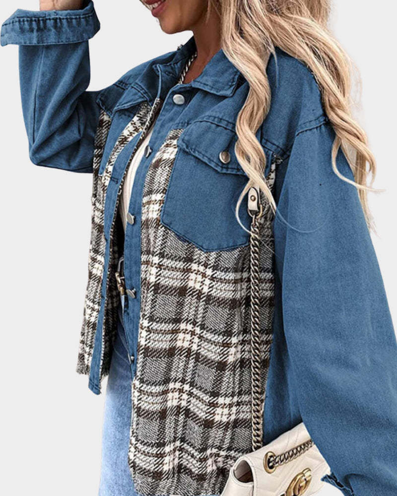 Stylish Vintage-Style Denim Jacket for Women
