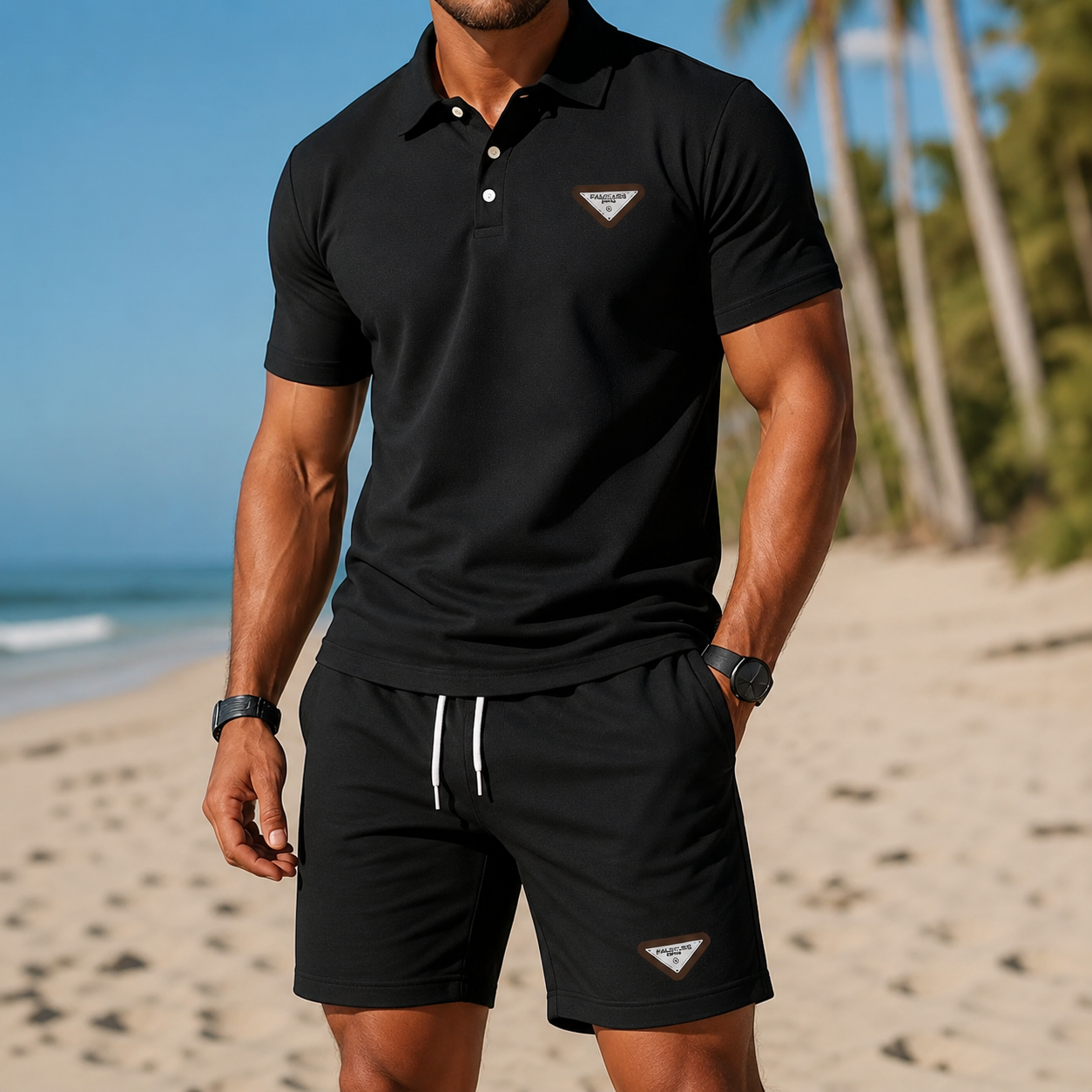 ⏰ Último día: ¡50% de descuento! 🔥 - Conjunto de verano para hombre - Polo transpirable con pantalón corto