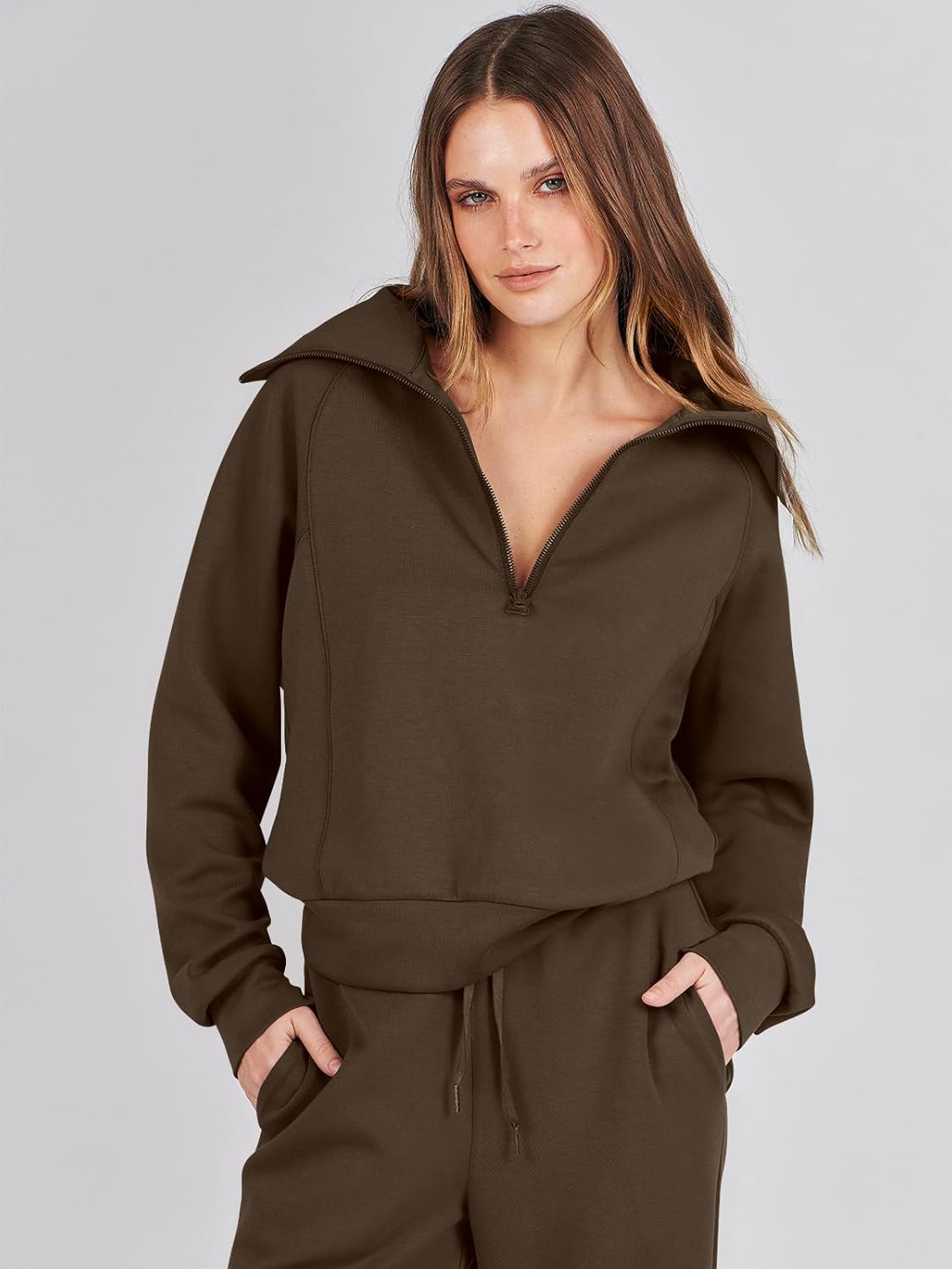 2024 Fall Trendy Outfits Oversized Two Piece Sweatsuit
