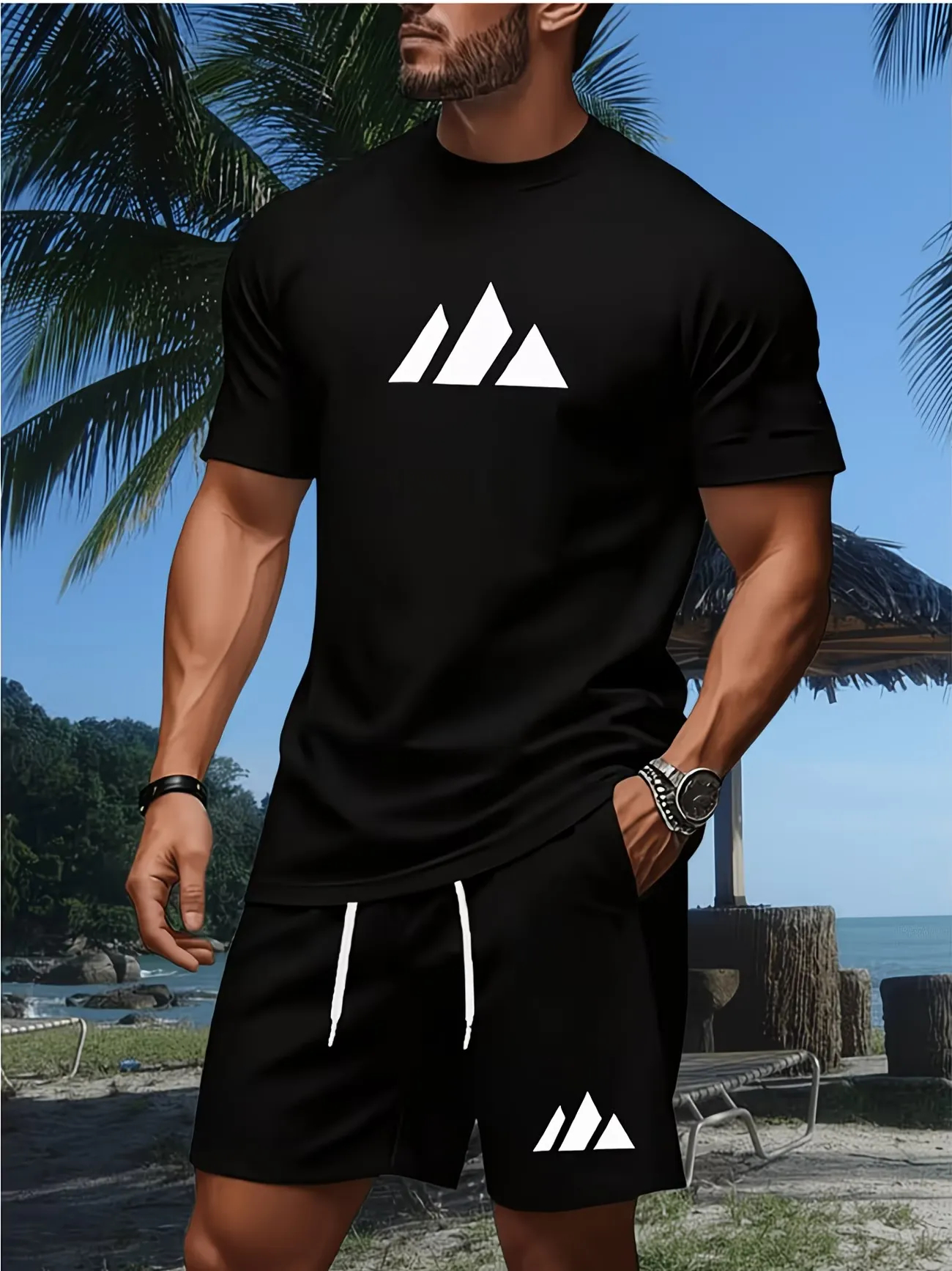 ⏰ Letzter Tag: 50% Rabatt! 🔥-Herren Sport Set mit T-Shirt und Shorts