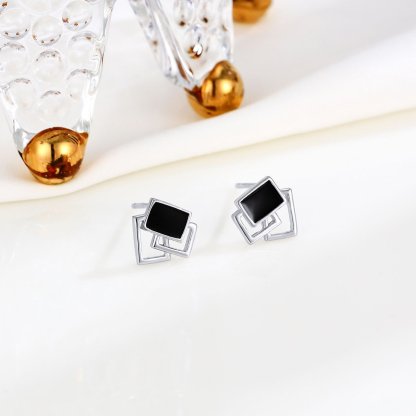 🔷Elegant Minimalist S925 Square Earrings✨