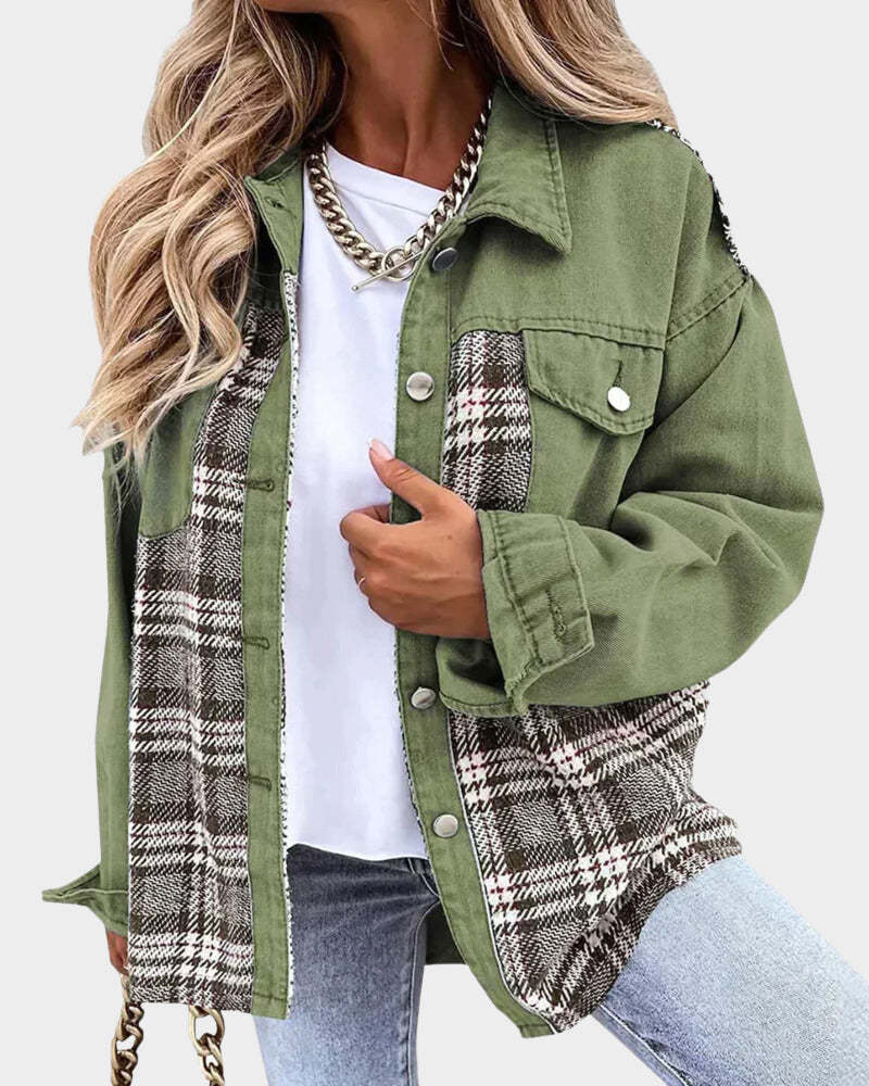 Stylish Vintage-Style Denim Jacket for Women