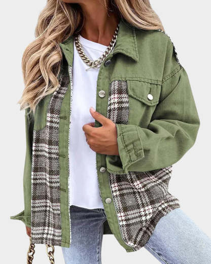 Stylish Vintage-Style Denim Jacket for Women