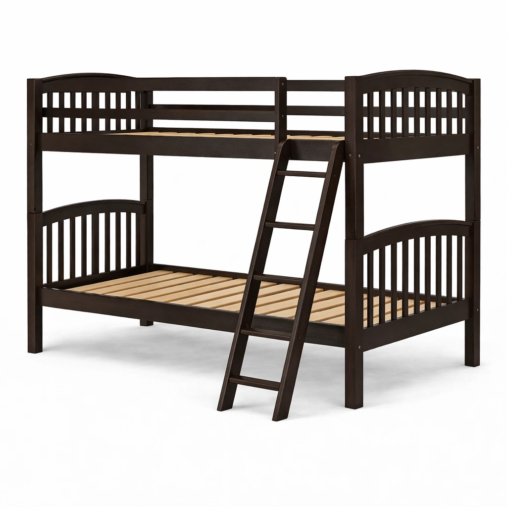 Etagenbett aus holz dunkelbraun-furnnesty