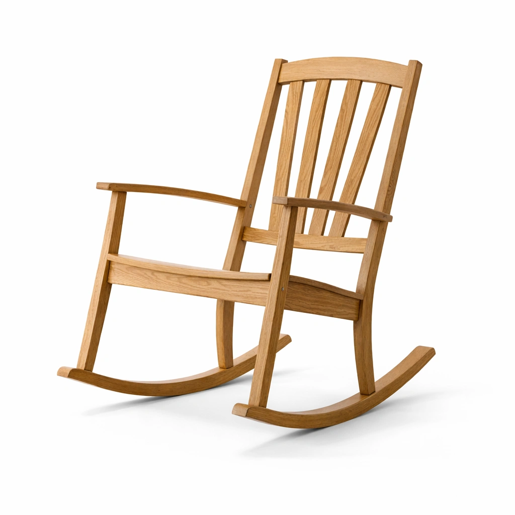 Schaukelstuhl aus eichenholz 90x60x110 cm-furnlina