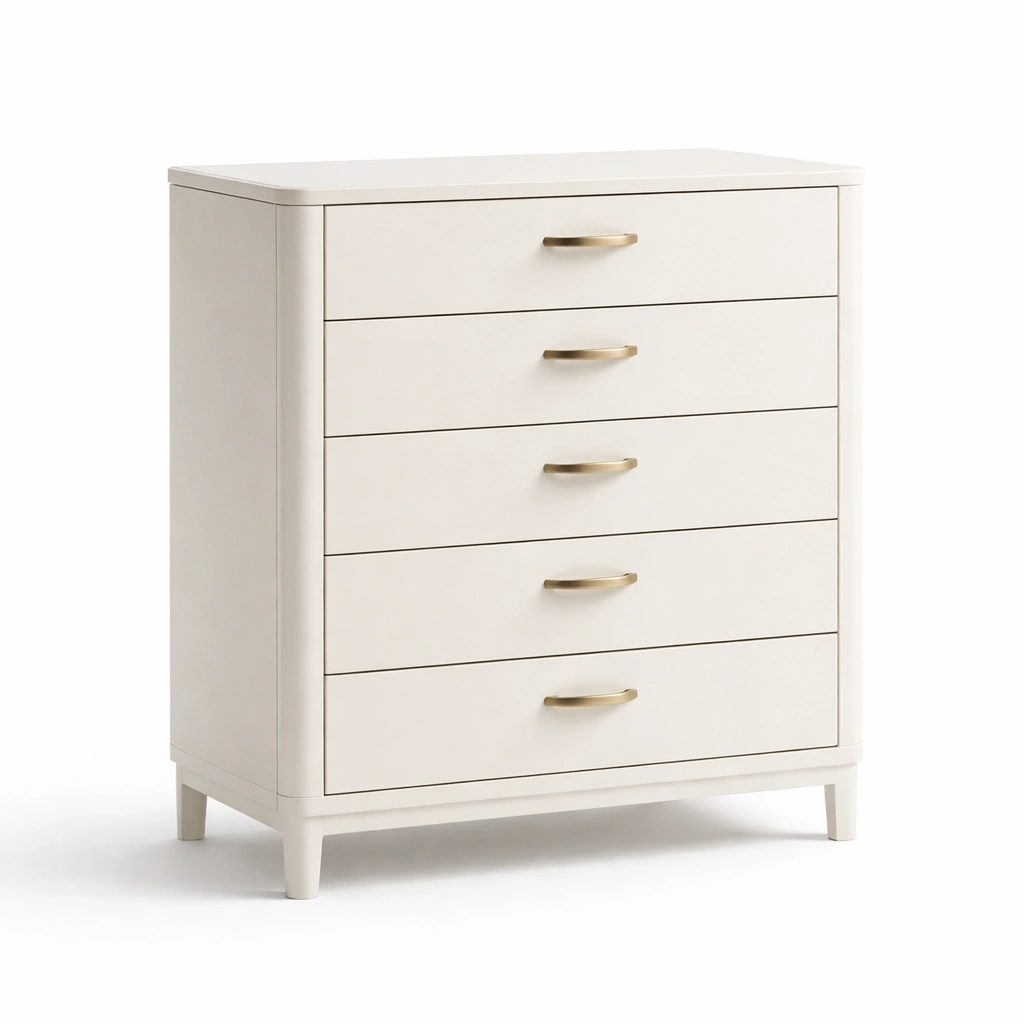 Kommode aus mdf weiß mit schubladen-furnlina