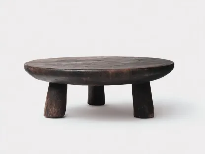 Couchtisch Holz 100 x 100 x 36 cm - dunkelbraun - für Wohnzimmer - modern rund mit massiven Standfüßen-Zivoradonest