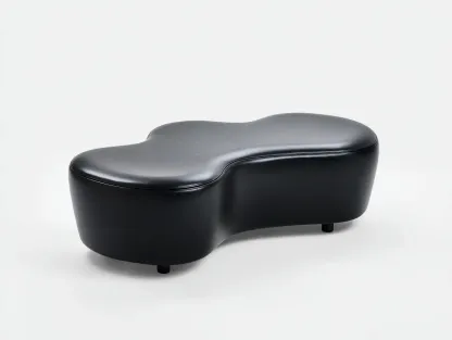 Couchtisch aus Holz 122 x 64 x 38 cm - schwarz - für das Wohnzimmer - modern mit organischer Form und weichen Konturen-Zivoradonest