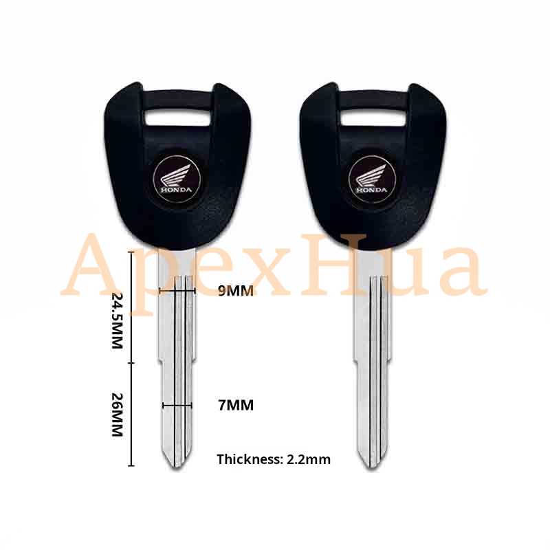 motorcycle key, suitable for: Honda key CB400 CBR600 F5 CBR1000 motorcycle key embryo (can be placed anti-theft chip)