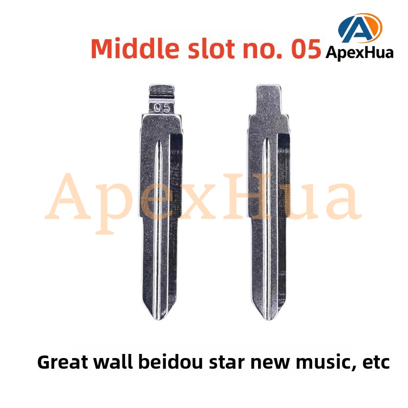 Middle Groove No.05 Car Key Blank, Flip Key Replacement Blade for Great Wall, Beidou Xing, New Spark
