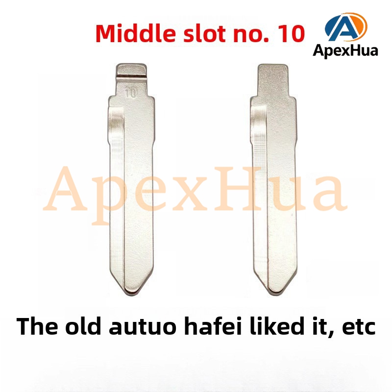 Middle Groove No.10 Car Key Blank, Flip Key Replacement Blade for Old Suzuki Alto & Hafei Zhongyi