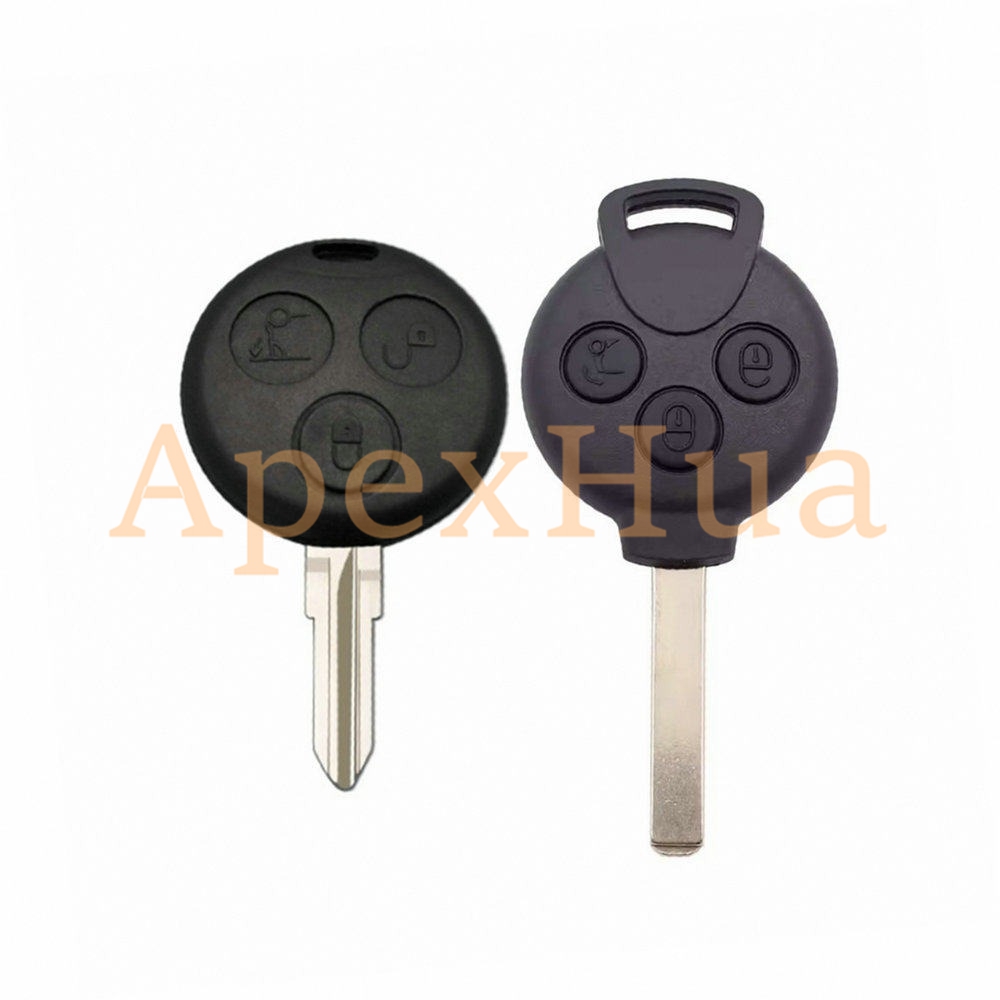 Fit for: Mercedes-Benz Smart Key Shell, 3-button Vertical Milling Key Blank, Old Style Straight Remote Key, Spare Replacement Casing