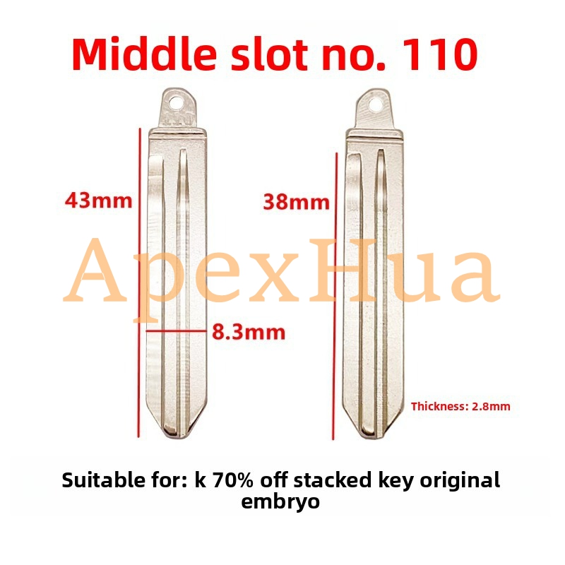 Original Style 110# Factory Metal Folding Key Blade Replacement for Kia K3 Remote Car Key