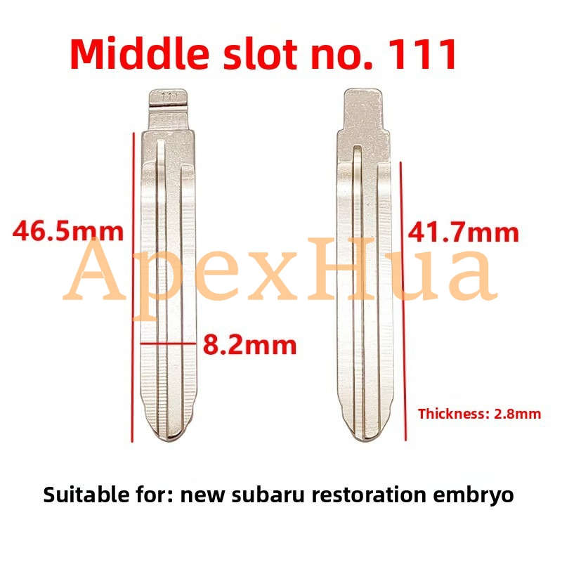 Middle Groove 111# Modified Brass Folding Key Blade Replacement for New Subaru Forester Car Remote Key