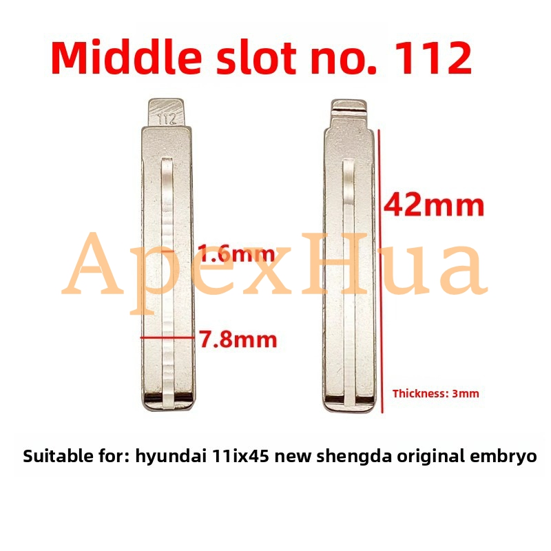 Original Style 112# Folding Key Blank Replacement Head for Hyundai IX45 Santa Fe