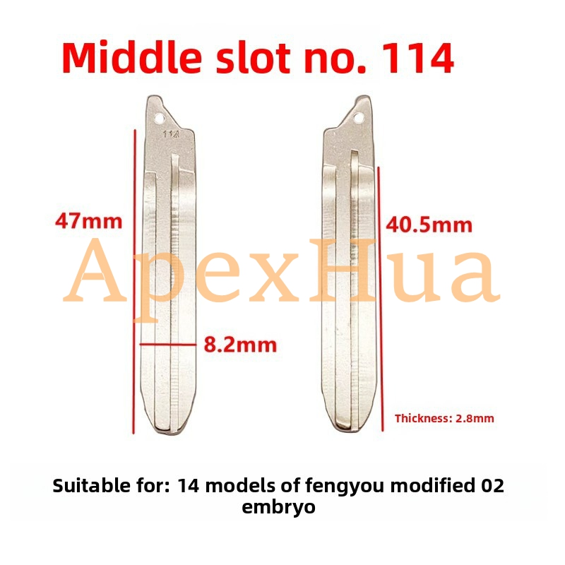 Original 114# Brass Folding Key Blank, Modified 02 Type Blade for 2014 Toyota Original Key