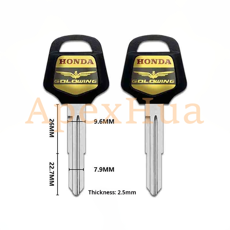 otorcycle key, suitable for: Honda cruiser Gold Wing GL1500/1800 13-14-15 years key blank(can be placed anti-theft chip)