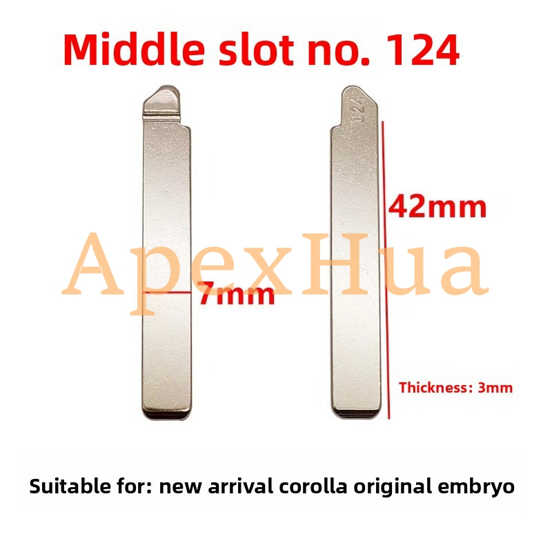 Original Style 124# Folding Key Blank Replacement for New Toyota Corolla Original Remote Key
