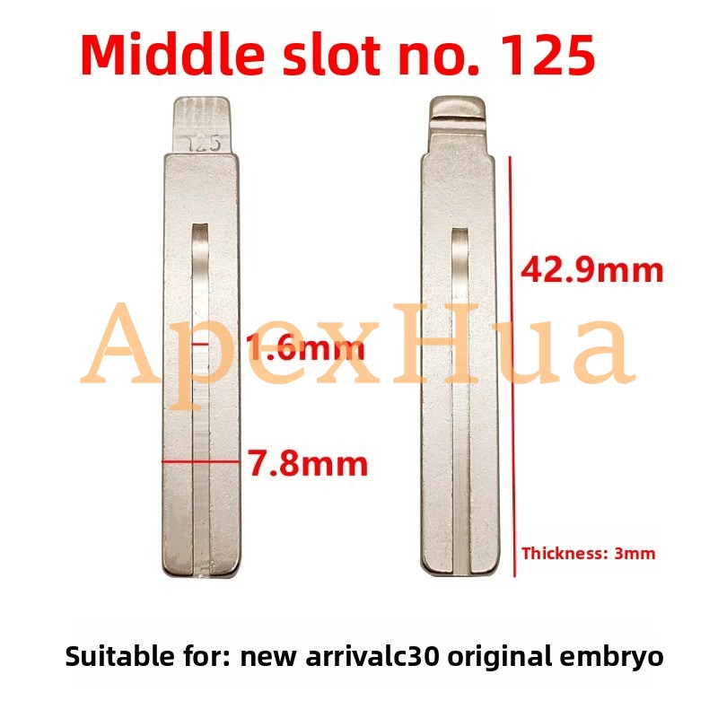 Original 125# Factory Metal Folding Key Blade Replacement for Great Wall C30 Car Remote Key
