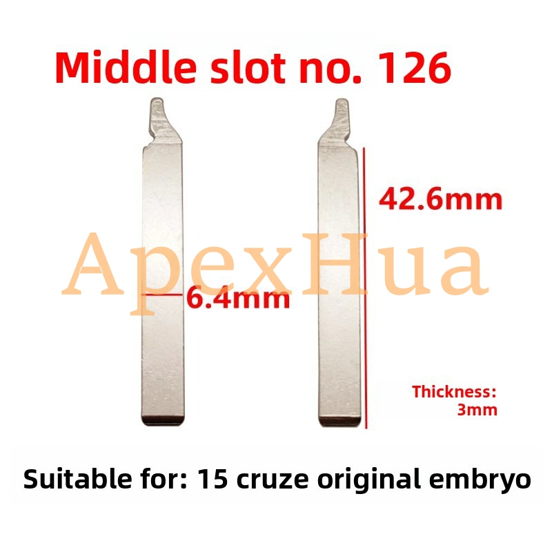 Original Style 126# Folding Key Blank Replacement Head for 2015 Chevrolet Cruze Remote Key