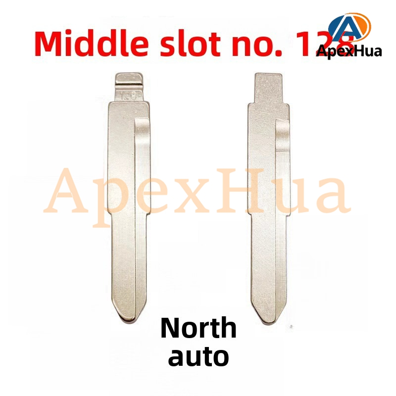 Middle Groove 128# Modified Middle Groove Brass Folding Key Blade Replacement for BAIC Car Key