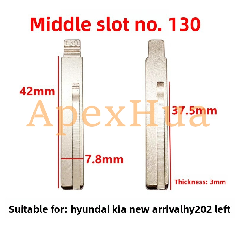 Middle Groove 130# HY20 Left Groove Brass Folding Key Blank, Modified for New Hyundai Kia