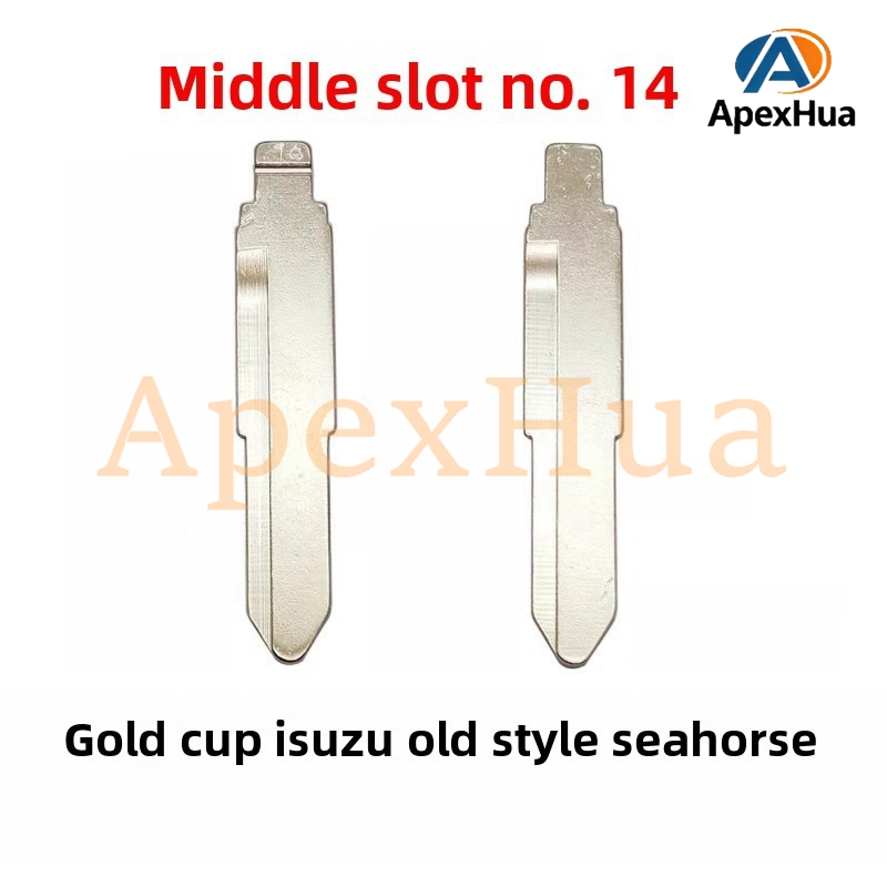 Middle Groove No.14 Car Key Blank Flip Replacement Blade for Jinbei Isuzu Old Hainan Mazda