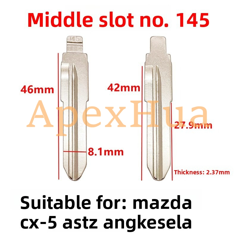 Middle Groove 145# Folding Modified Key Blank for New Mazda 3 CX-5 Axela