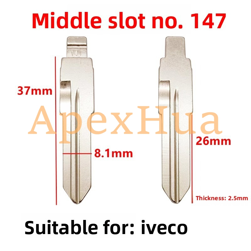 Middle Groove 147# Premium Chino Modified Folding Key Blank for Nanjing Iveco
