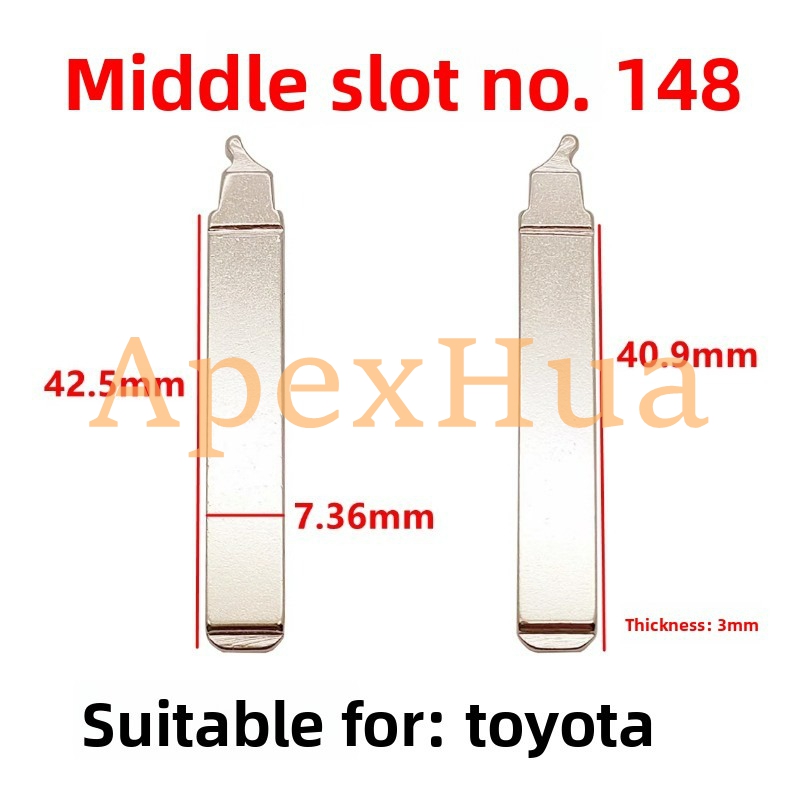 Original Style 148# Original Folding Key Blank Replacement Head for Toyota Remote Key