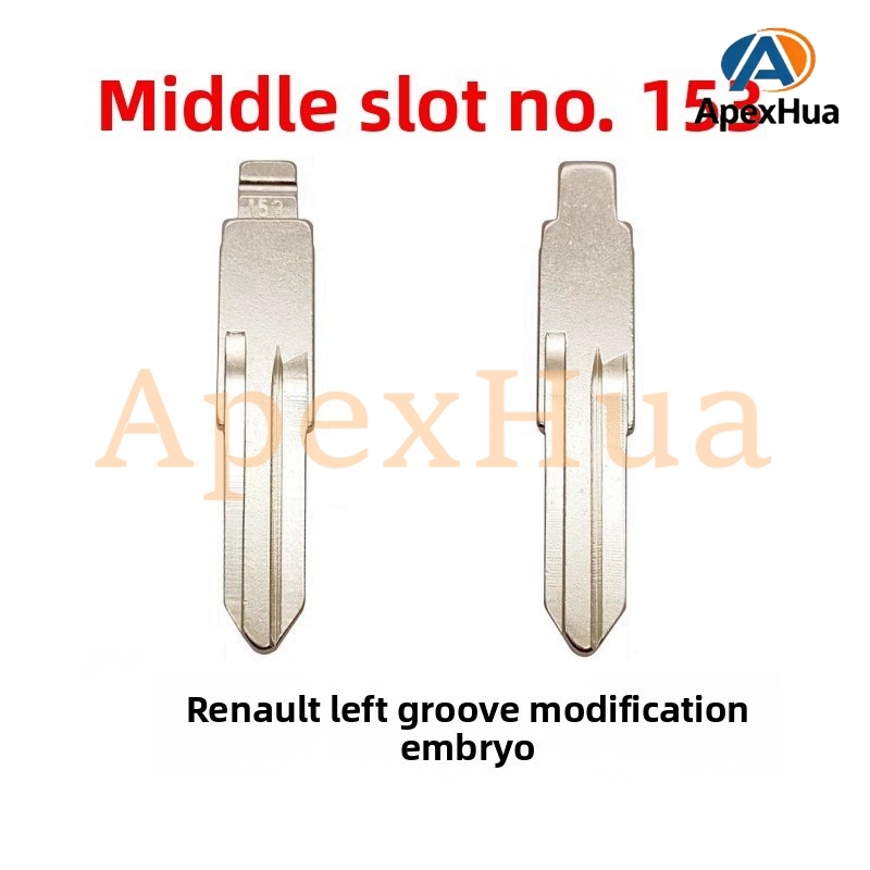 Middle Groove 153# Left Groove Folding Remote Key Blank Modified for Renault