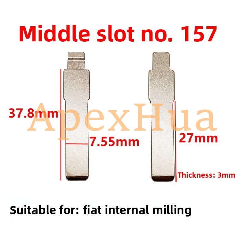 Middle Groove 157# Internal Milling Modified Folding Key Blank for Fiat