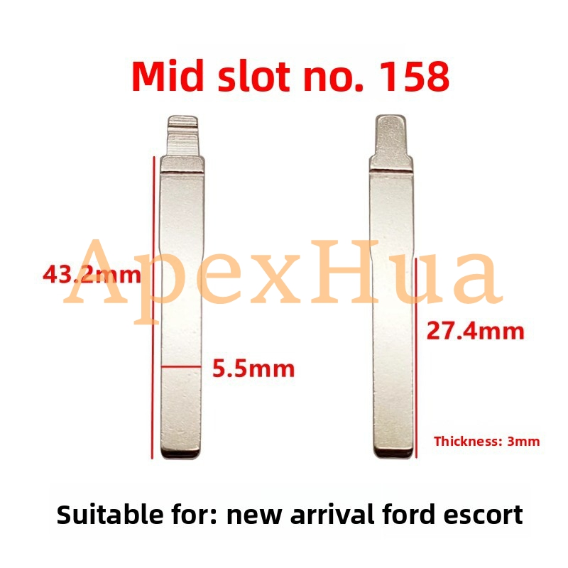 Original 158# Metal Folding Remote Key Blank Replacement for Ford Escort