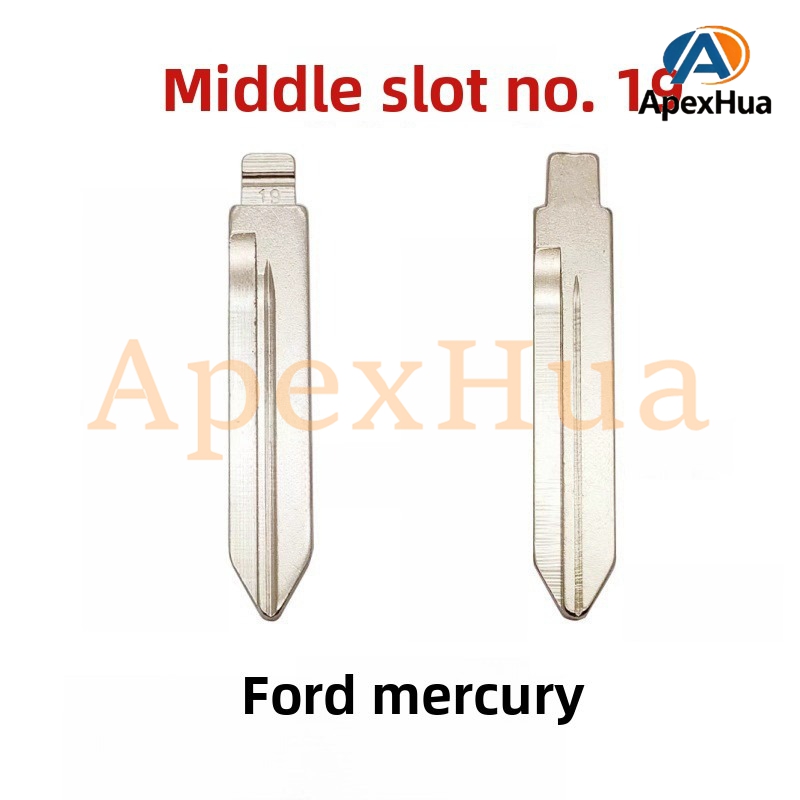 Middle Groove No.19 Car Key Blank Copper Replacement Head for Ford Series Mercury Modified Key Blade