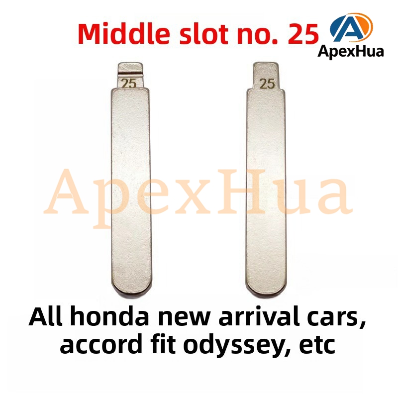 Middle Groove No.25 Car Remote Key Blank Compatible with New Honda Accord Fit Odyssey Lingdu