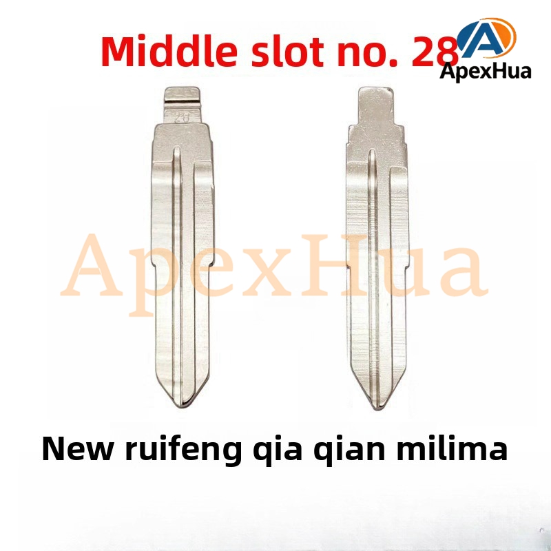Middle Groove No.28 Replacement Key Blank Blade Compatible with Jianghuai Refine and Kia Qianlima