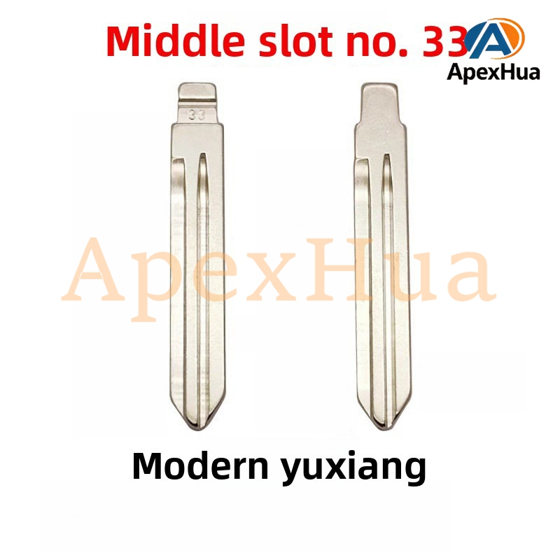 Middle Groove No.33 Modified Flip Key Blank Compatible with Hyundai Sonata NF and Accent