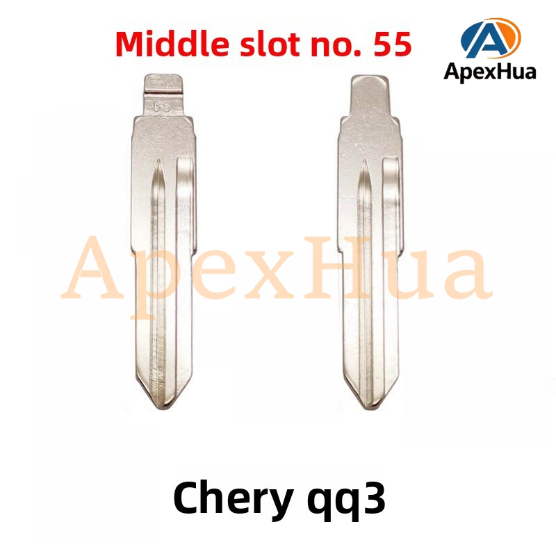 Middle Groove No.55 Modified Brass Flip Key Blank Compatible with Chery Q3 Qino Remote Key