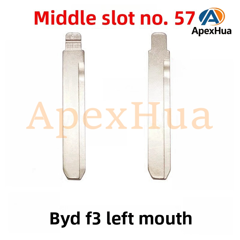 Middle Groove No.57 Left Groove Flip Key Blank Compatible with BYD F3, Geely Emgrand EC7, Shuaike and Qino