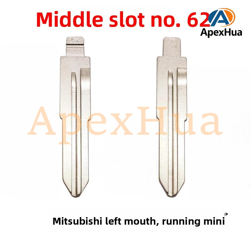 Middle Groove No.62 Left Groove Modified Key Blank Compatible with Mitsubishi, Chery QQ3 and Benben Mini