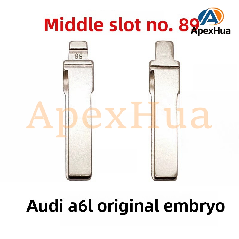 Middle Groove 89# Brass Flip Key Blank Replacement Head for Audi A6L HA