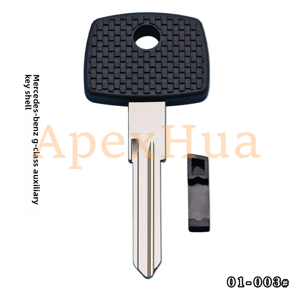 for: Mercedes-Benz G-Class Secondary Key Shell, Premium Car Key Blank with Rubber Grip & Chip Slot, Spare Key