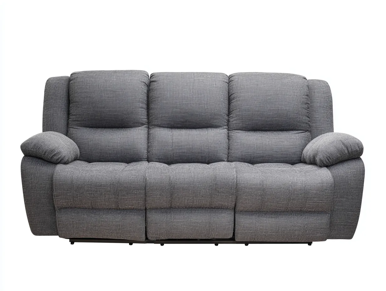 Divano reclinabile - tessuto - 206x97x103 cm - grigio - stile moderno-Zinorlyliving