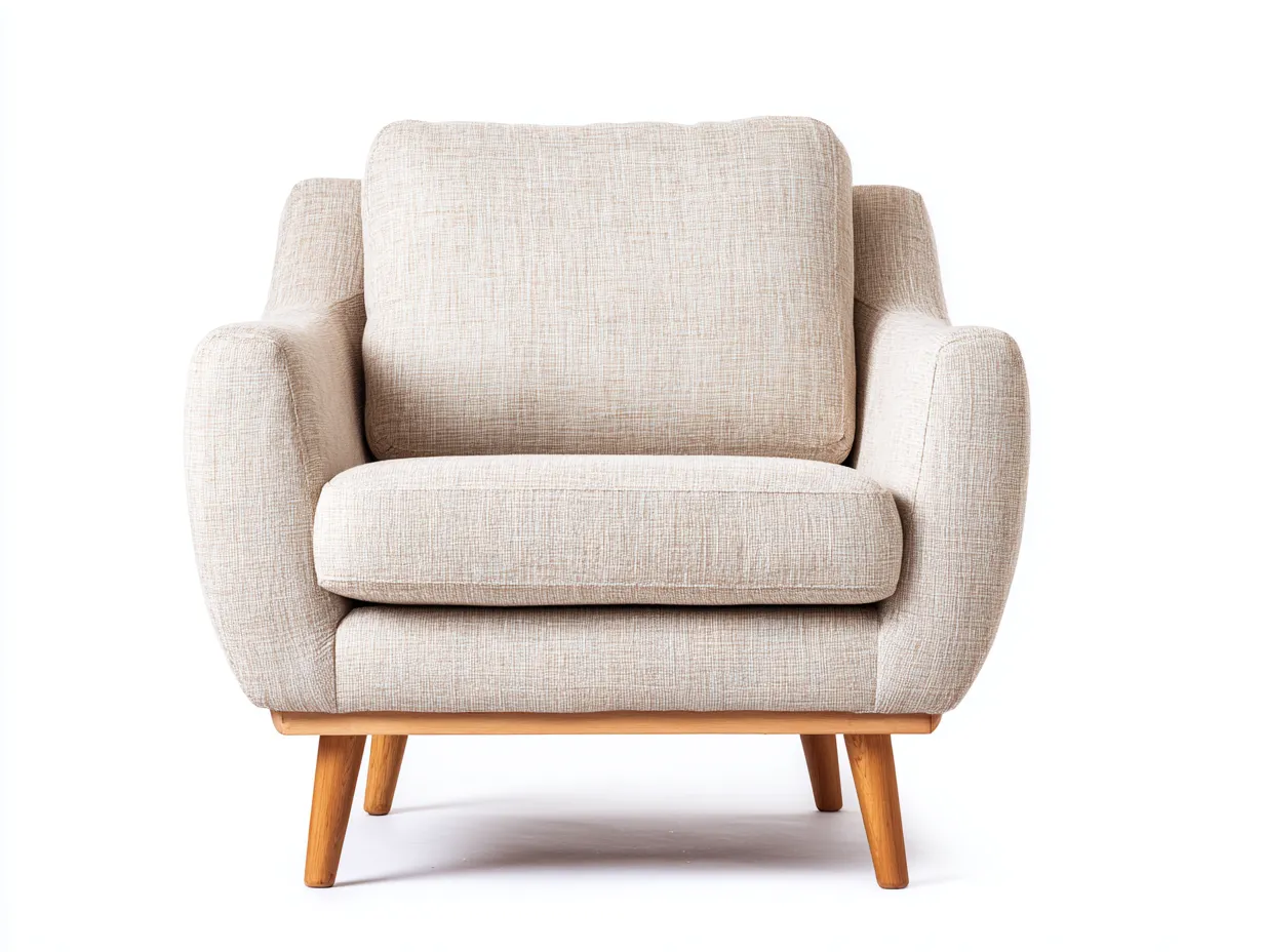 Poltrona-Tessuto-Legno-82x86x90 cm-beige-design moderno-Zinorlyliving