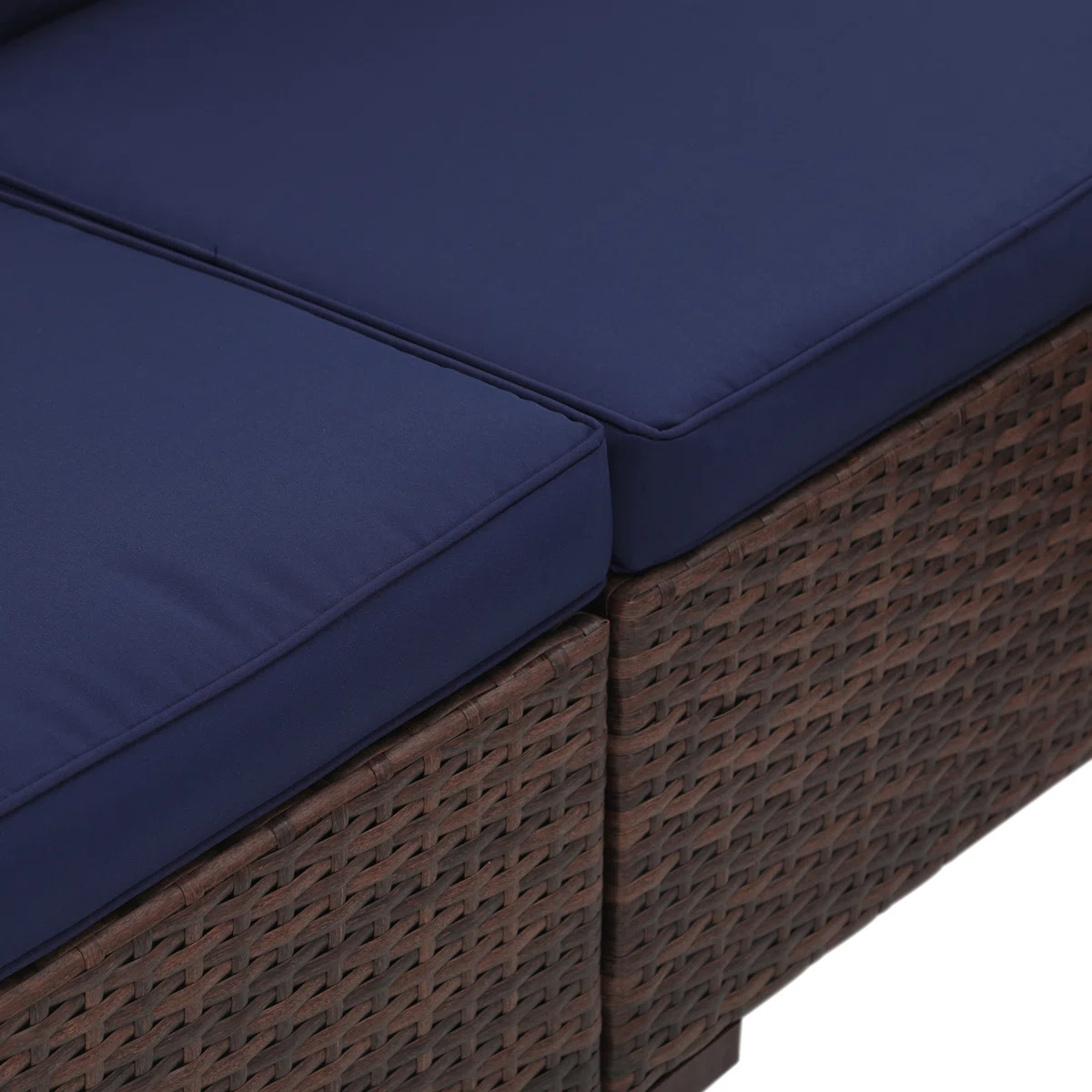 [Copy]Eudira – Salon de Jardin Modulable 4 Places en Rotin avec Coussins Confort 