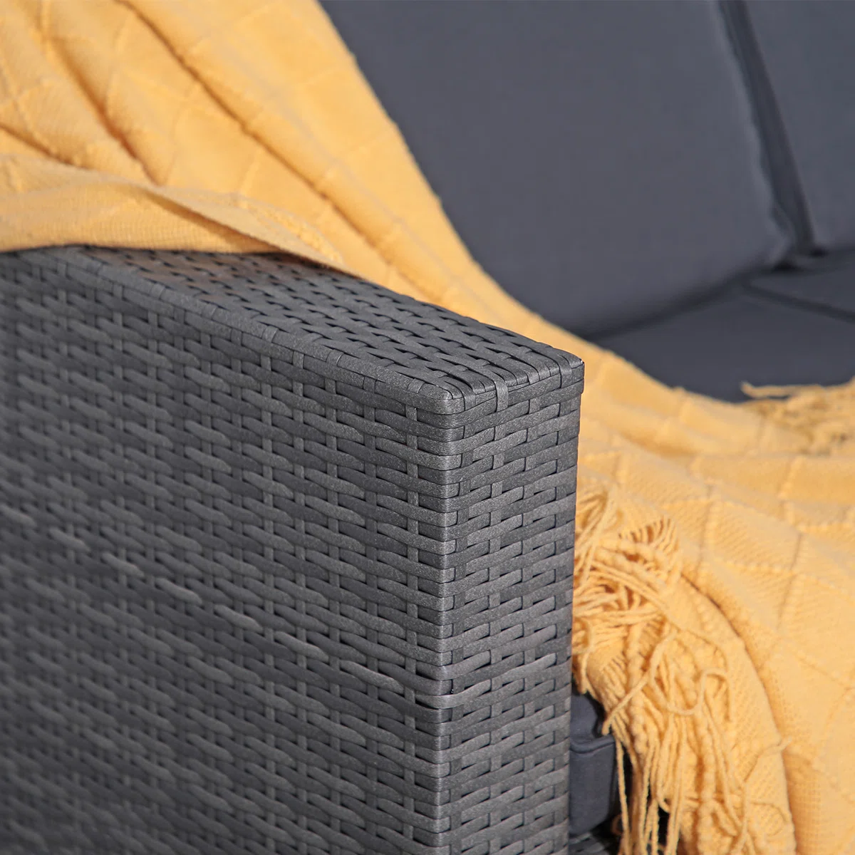 Abrela – Salon de Jardin Modulable 3 Places en Rotin avec Coussins Confort pour Extérieur Moderne 
