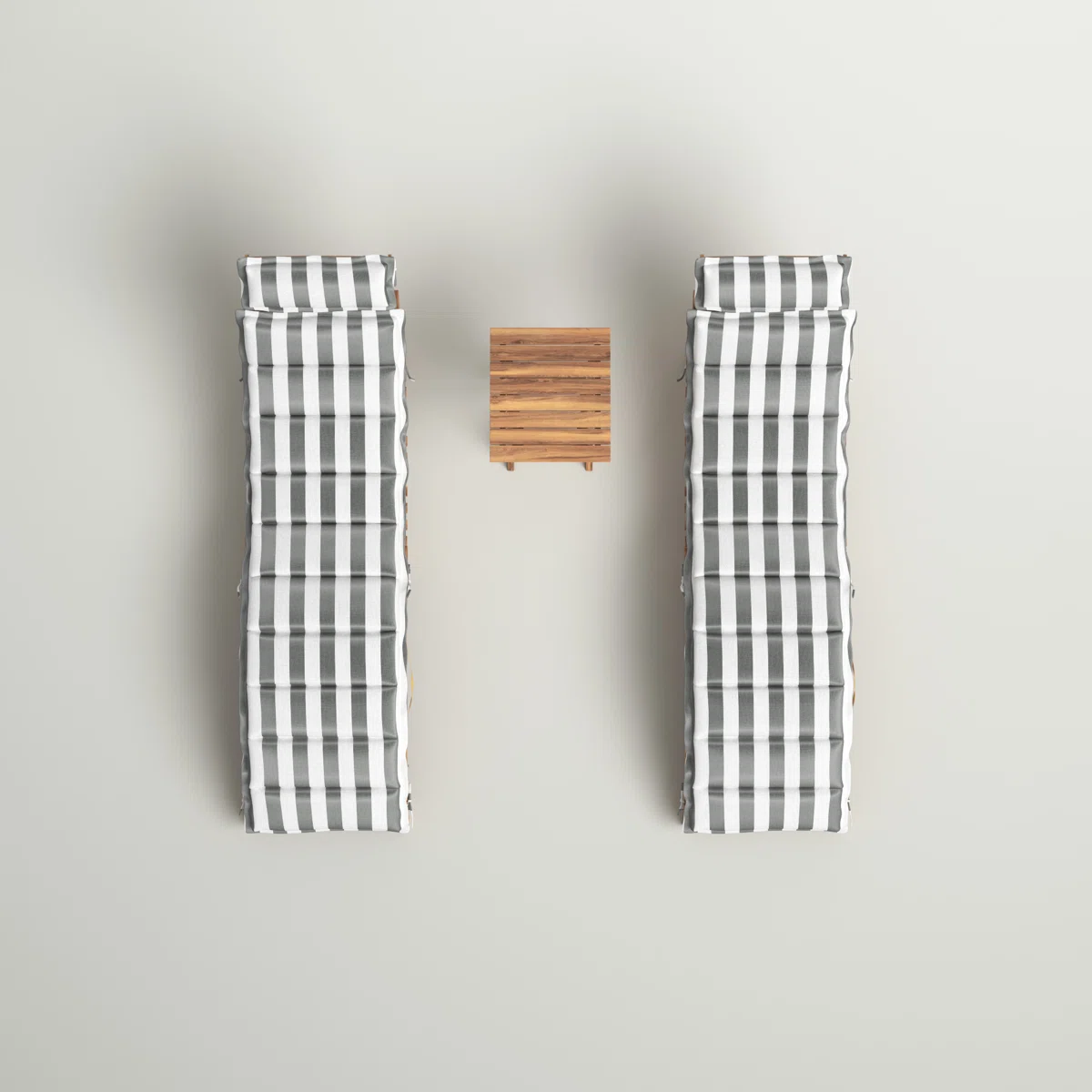 Aloisa – Ensemble de Transats avec Coussin et Table d’Appoint 