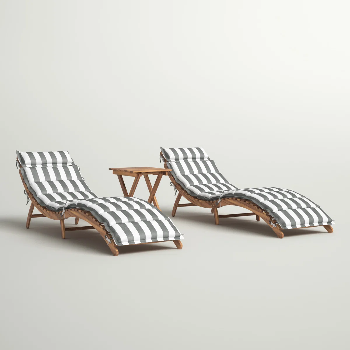 Aloisa – Ensemble Transats avec Coussin et Table d’Appoint 